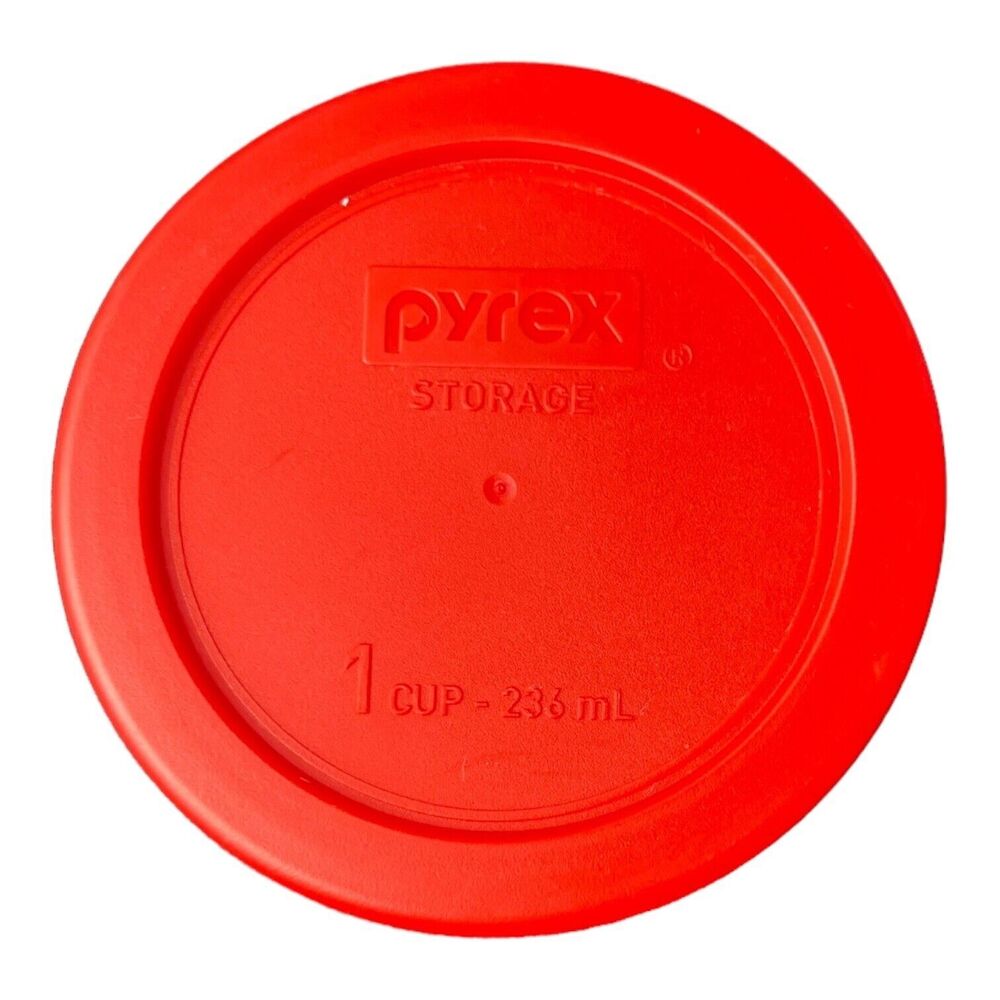 7202-PC round 1 Cup Storage Lid for Glass Bowls (1, Red)